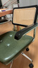源氏木语升降电脑椅书房旋转椅办公椅仿真藤软包坐垫靠背休闲椅墨绿有扶手 实拍图