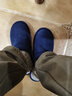 回力日系柔软情侣棉拖秋冬家居室内保暖棉鞋男款HL0006蓝色42-43码 实拍图