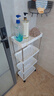 金隆兴小推车置物架婴儿用品零食架卧室厨房浴室不锈钢可移动4层收纳架 实拍图