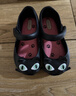 梅丽莎（melissa）卡通小猫咪鱼嘴魔术贴时尚休闲小童单鞋30901 黑色/粉色 21 （内长约12.5cm) 实拍图