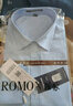 罗蒙长袖衬衫男士纯色商务休闲职业正装工装外套白衬衣男装 蓝色 41  实拍图