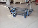 【京喜甄选】钢板小推车拉货手推车搬运平板车推拉便携拖车手拉车 钢板73*48【5寸TPR静音轮】 实拍图