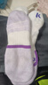 川崎（KAWASAKI）羽毛球运动袜女款跑步健身中短女袜子毛巾底吸汗透气3双装 R237D蓝/粉/紫(3双装） 实拍图