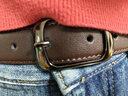 啄木鸟皮带女牛皮韩版装饰休闲真皮腰带女简约百搭针扣裤带送人生日礼物 枪色扣头咖啡带身【正品礼盒装】 110cm 实拍图