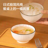 京东京造 碗盘餐具整套 碗具套装乔迁之喜陶瓷 禾风山田 饭碗4.5英寸*2 实拍图