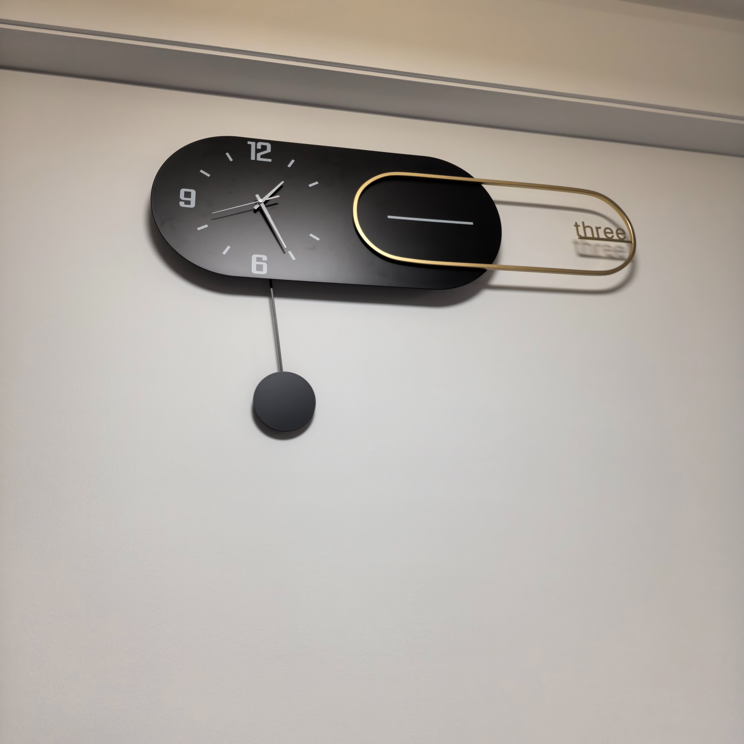 普朵钟饰 HOME DECOR客厅挂钟现代简约钟表网红时尚家用挂墙时钟餐厅装饰静音挂表 特大号：宽89*高51cm 实拍图