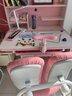 忆瞳儿童学习桌椅套装多功能可升降高中小学生家用书桌椅子写字课桌 创想家Pro粉-三层书架+双追背椅 实拍图