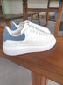 H8楚麦昆鞋小白鞋厚底增高鞋2025新款情侣男女休闲莆田鞋子经典板鞋 白色-雾霾蓝【顺丰速发】高品质 42 男码 实拍图