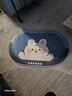卫生间地垫浴室防滑吸水垫子家用厕所洗手间门口脚垫卫浴地毯 乖萌兔椭圆 60cm*40cm 实拍图