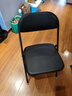 天坛天坛家具7469折叠椅 金属会议喷塑软椅办公餐椅 国货老牌经典系列 喷塑椅（黑色） 2把 实拍图
