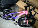 凤凰山地自行车男女变速山地车碟刹青少年儿童自行车学生单车 星际 粉紫【单速+三刀轮】 22寸【适合130-170cm】 实拍图