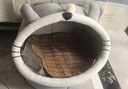 珑小宠猫窝冬天四季通用封闭式猫屋别墅狗窝小型犬加厚猫狗窝猫床猫舍 卡通猫头窝灰色【L号] 实拍图