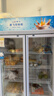 新飞 （Frestec）展示柜冷藏保鲜柜酒水饮料冰柜双开门冷藏柜酒店冷藏保鲜柜超市直冷玻璃门风冷无霜冰箱立式冷柜 小双门蓝白588L【直冷省电】1米 实拍图