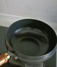 宅轻松 大肚锅炒锅煎锅大容量炒菜锅锤纹炖汤锅家用老式精铁锅带盖24cm 实拍图