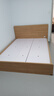 全友家居 北欧原木风板式床次卧室家用1.5米×2米现代简约双人床家具 实拍图