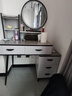 欧吉森【JD仓直发】轻奢岩板梳妆台主卧简约小户型一体化妆桌 80灰色全套+花瓣椅子 实拍图