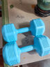 朗威哑铃女健身小哑铃女士学生家用包胶初学者练臂肌健身器材瑜伽塑形 果绿色 4kg*2只 实拍图