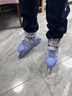 361°儿童轮滑鞋初学者男童女童溜冰鞋闪光轮旱冰鞋尺码可调节 紫色L码 实拍图