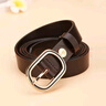 牛当家皮带女头层牛皮圆扣装饰细腰带女简约时尚百搭5316 深咖色 105cm 实拍图