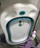 十月结晶婴儿洗澡盆可坐可躺家用大号新生儿童用品可折叠宝宝浴盆格洛里蓝 实拍图