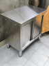 不锈钢拉门工作台操作台厨房储物柜商用打荷台面案板饭店切菜桌子 组装款长80宽50高80cm单通 实拍图
