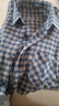 富鋌【100%棉双面磨毛】秋季男士衬衫男长袖保暖格纹软糯亲肤男装衬衣 实拍图