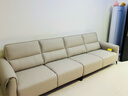 左右真皮沙发【力荐】客厅新款网红奶油风家具小户型直排皮艺沙发6018 [4]3.2m|奶油白|四人位 实拍图