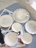墨色新中式碗碟套装家用套装高级感餐具乔迁新居之喜礼物餐具整套22件 实拍图