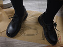 公牛世家【张若昀同款】男鞋休闲皮鞋男士马丁靴英伦内增高大头工装鞋子男 实拍图