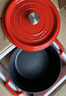 京严珐琅锅家用微压锅不粘锅汤锅炖汤煲汤锅厨房燃气灶电磁炉适用锅具 【珐琅铸铁锅】酒红色 24cm 实拍图