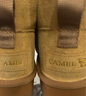 骆驼（CAMEL）懒人毛毛鞋雪地靴女反绒增高厚底冬季保暖靴 L23W275056 驼色 37 实拍图