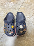 卡骆驰（CROCS）洞洞鞋贝雅卡骆班轻便耐磨一脚蹬休闲鞋|205089 深蓝/辣椒红-4CC 39 (240mm) 实拍图