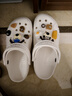 卡骆驰（CROCS）洞洞鞋贝雅男鞋女鞋轻便耐磨一脚蹬拖鞋休闲鞋|10126 白-100 39 (240mm) 实拍图