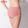 古今【全网已售50W+】女士高腰内裤收腹氨棉蕾丝性感透气提臀三角小裤 肤色 【 1条 2XL 175 /100 实拍图