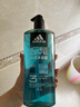 阿迪达斯 （adidas）男士沐浴露洗发水洗面奶三效合一 游泳去氯保湿 冰点热情套装1.2L 实拍图