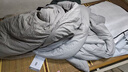 海澜之家（HLA）7A抗菌宿舍被子冬天棉被春秋被子被芯冬被超柔磨毛面料大豆纤维被 【7A抑菌 抗菌舒适】纯色-浅灰 【春秋被】180*220cm/约5.0斤 实拍图