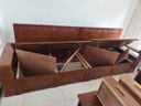 莱仕达实木沙发 胡桃木实木沙发组合现代中式储物沙发YL 四人位+榻+几 实拍图