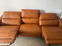 芝华仕（CHEERS）头等舱真皮电动沙发客厅现代简约芝华士50611B小橘沙发|橙2.82m 实拍图