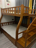 临稚胡桃木 儿童上下床实木高低床双层床上下铺床两层木床子母床 梯柜款 上铺宽1.3米下铺宽1.5米 实拍图