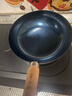 章丘铁锅正宗手工锻打铁锅无涂层物理不粘锅炒锅老式家用炒菜锅厨具轻音 标准版古法烤蓝（已干烧） 26cm 实拍图