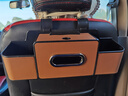 车载多功能收纳盒椅背置物架汽车水杯架座椅后背排储物盒车内挂钩 棕色1个-升级版（一体手机支架） 实拍图