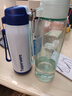特百惠（Tupperware）吸管保温杯510ml大容量运动水杯子男女学生泡茶咖啡杯 蓝色 实拍图