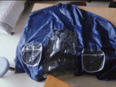 呈爱加大电动车雨衣成人摩托车雨披大号加长遮脚加厚男士通用骑行雨衣 藏青牛津布双人款 5XL（适合中大型车） 实拍图