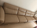 全友家居现代简约头层牛皮沙发带脚凳客厅家具直排真皮沙发茶几组合 浅卡其 | 3.78m沙发+脚凳（102711沙发） 实拍图