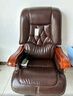 满誉老板椅子商务大班椅家用真皮办公电脑座椅靠背可躺升降总裁旋转椅 10轮咖啡色-精选牛皮+搁脚+按摩 尼龙脚 实拍图
