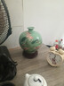 傲世景德镇陶瓷器新中式花瓶工艺品客厅摆件酒柜玄关茶室博古架装饰品 豆青釉清荷石榴瓶+底座 实拍图