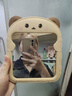 可爱卡通随身化妆镜壁挂小熊梳妆镜儿童桌面台式学生折叠女生镜子 白色猫咪【款式随机】 实拍图
