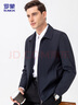 罗蒙外套男秋季商务男士翻领行政夹克上衣干部厅局风爸爸装i8藏青4XL 实拍图