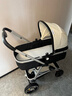 纽贝耳newber婴儿车 婴儿推车 婴儿车0-3岁用折叠可坐可躺带减震 可换向 黑白 防风保暖罩+防蚊罩+护脊板 实拍图