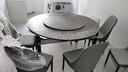 丰舍 餐桌 可变圆桌伸缩折叠实木岩板餐桌椅组合现代轻奢餐桌餐厅饭桌 12MM电磁炉款餐桌-101皮椅款 【1.35米】 一桌6椅 实拍图